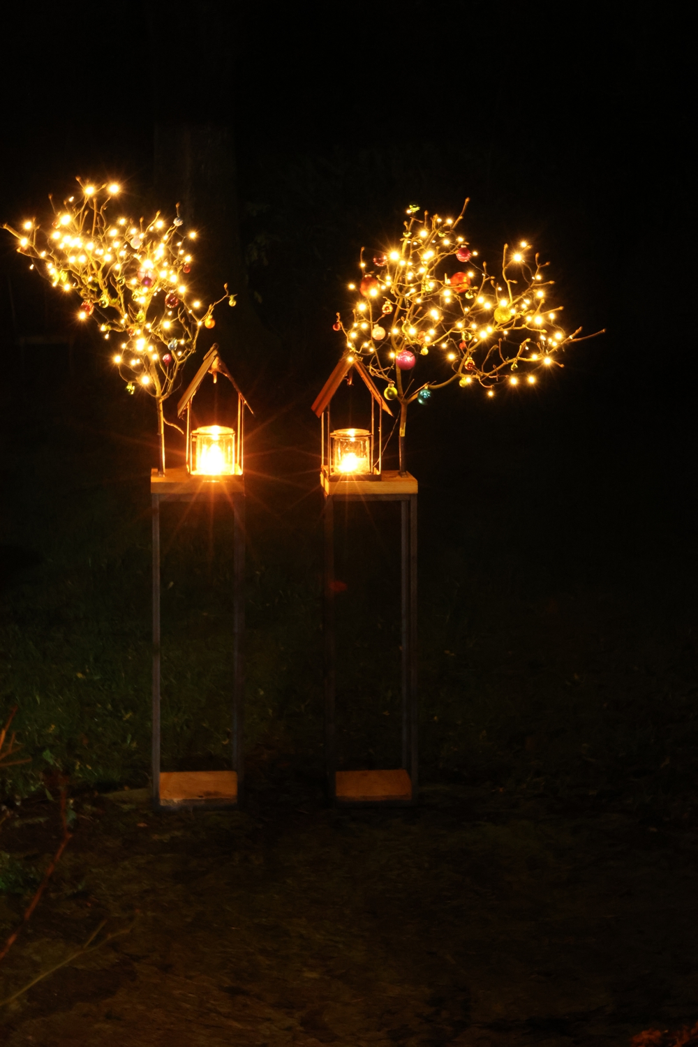 Windlicht auf Sockel