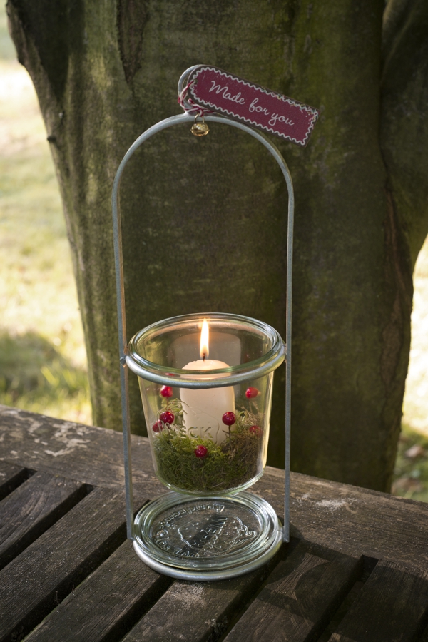 Halter passend für Weckgläser, Weckglashalter, Windlicht, Einmachglashalter