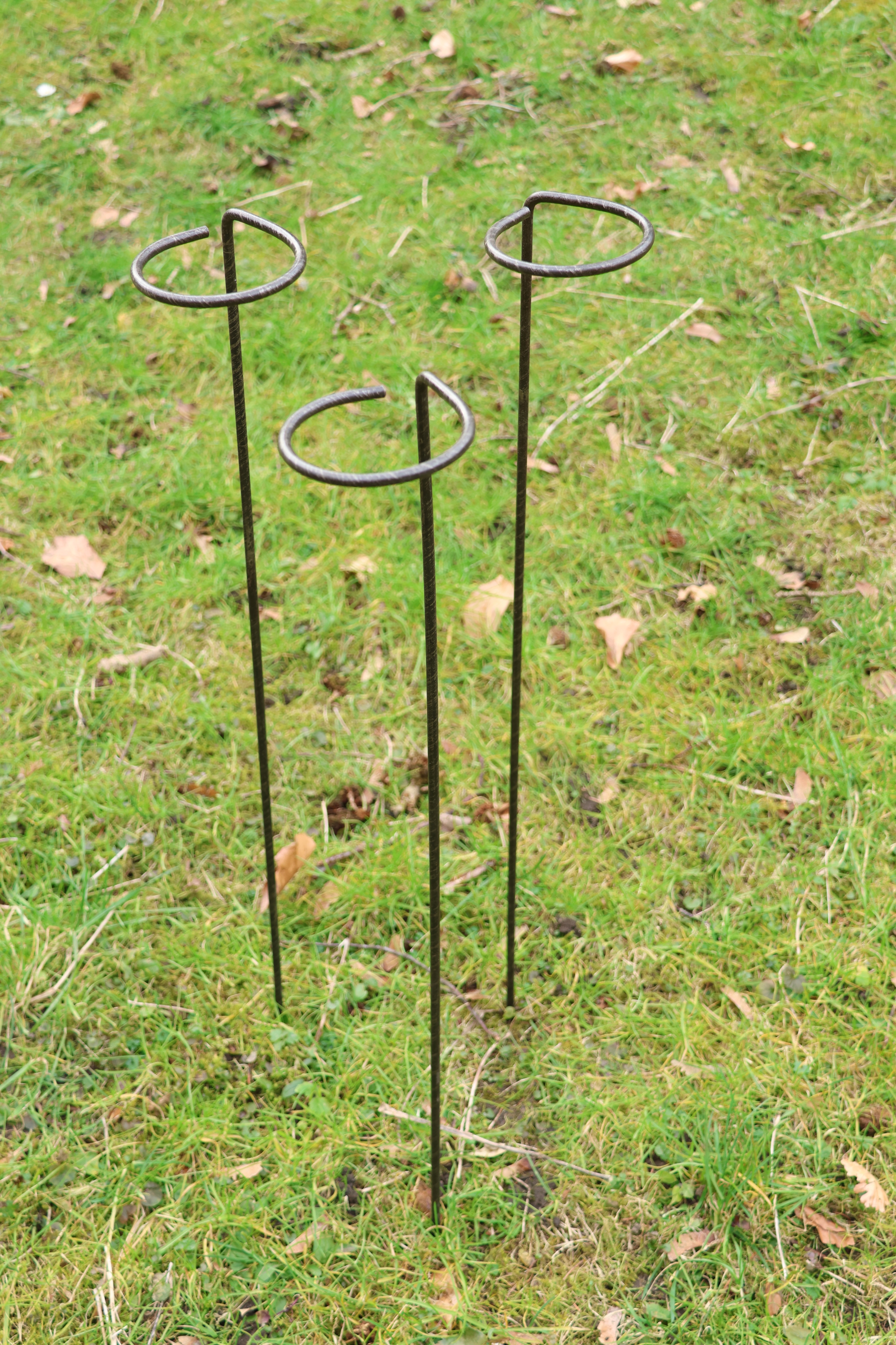 3 Stück Blütenstütze Volleisen 85 cm