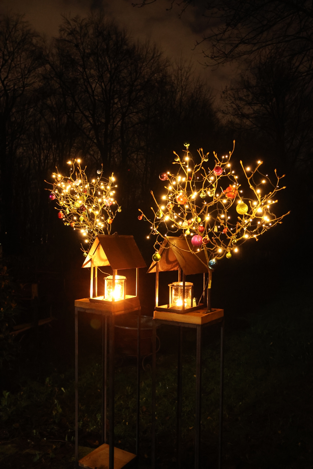 Windlicht auf Sockel