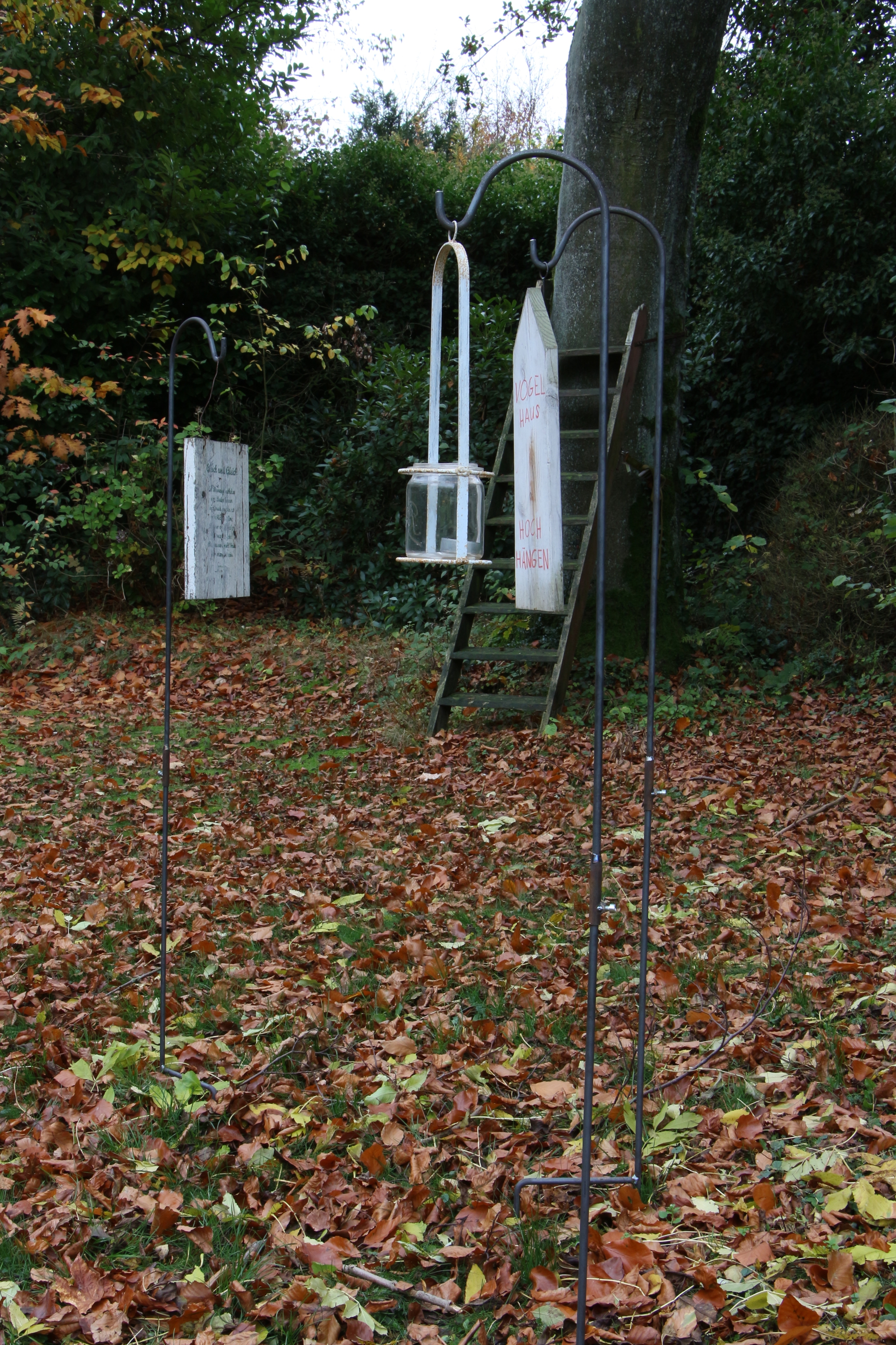 Hakenstab, Halter für Vogelhäuser,  Windlichtstab - 2 Meter