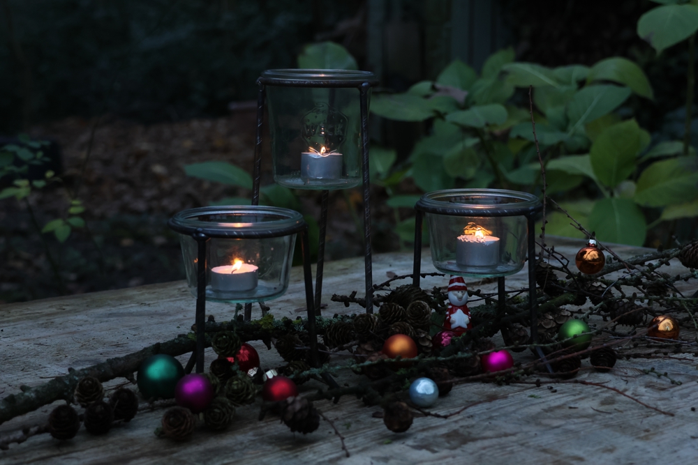 Windlichtfuß, Sockel für kleine Tontöpfe,  Halter für Einmachgläser, Gestell für Einmachgläser, DIY-Windlicht, Windlicht- und Topfständer