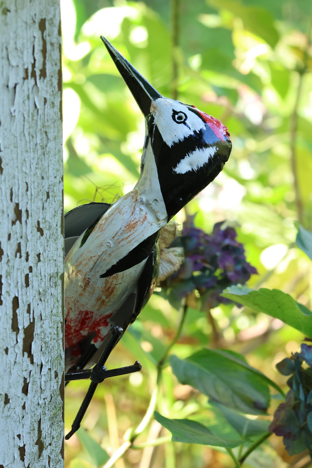 Specht, Specht aus Metall, Dekospecht, Gartenvogel Specht, Buntspecht, Fair Trade Specht