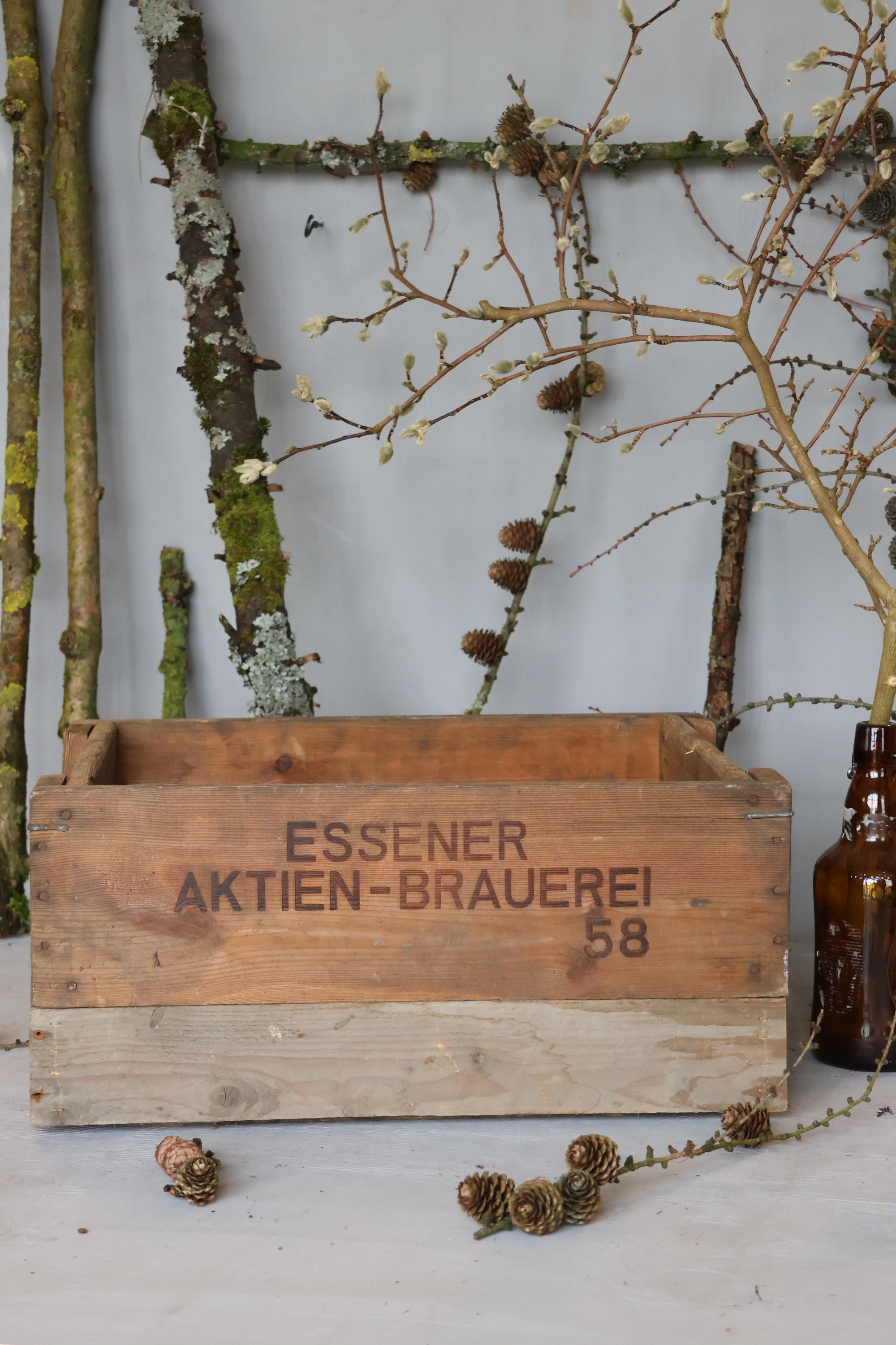 Alte Bierkiste "Essener Aktienbrauerei" 1958 -Sammlerstück- Alte Bierkiste "Essener Aktienbrauerei" 1958 -Sammlerstück-